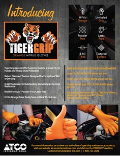 Tiger Grip Orange Nitrile Gloves